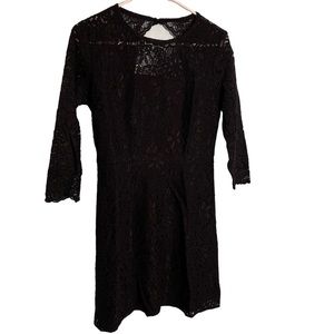 5for20 LOFT Ann Taylor black lace dress with cutout back